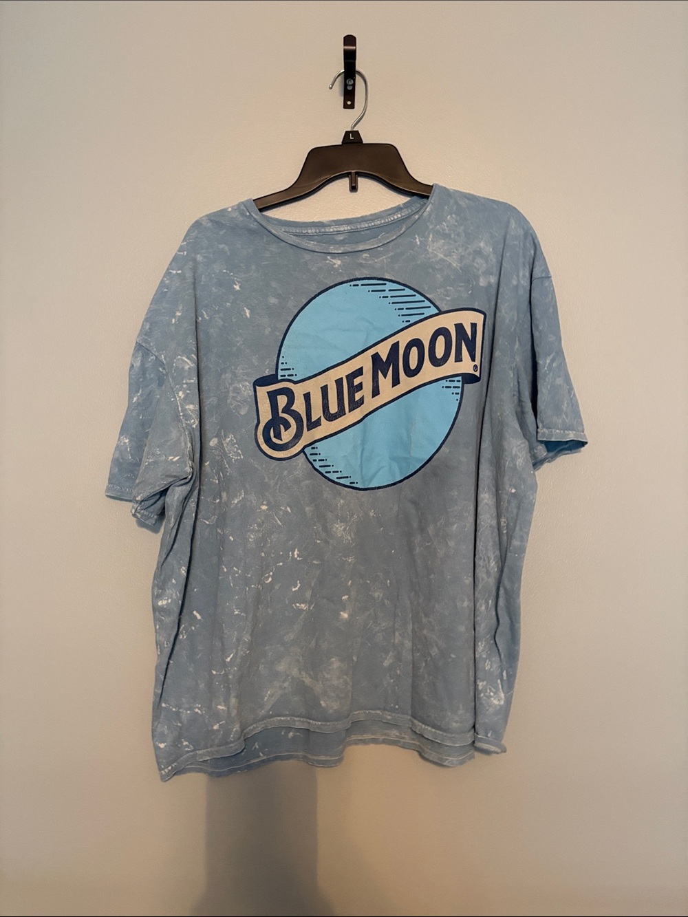 Blue Moon Graphic Light Blue Men's T‑Shirt (price for one)
